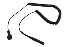 Cable espiral negro para electrodos adhesivos