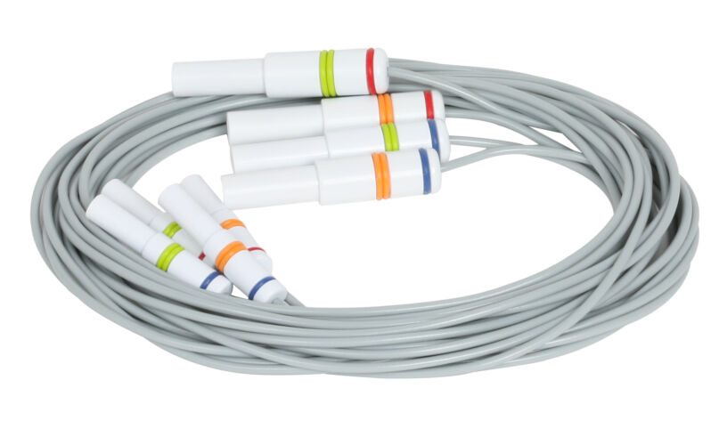 Connection cable for PHYSIOPADS adhesive electrodes, set of 4 (I/II)
